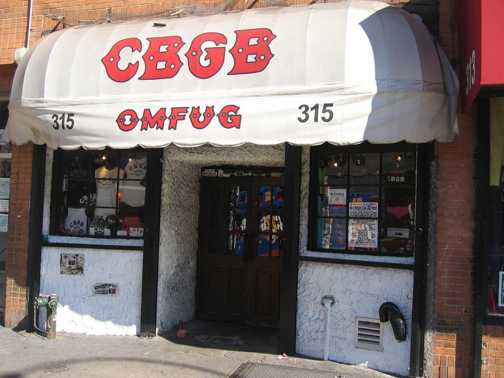 CBGB Nightclub on NYC's lower east side